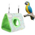 thumbnail image 4 of Pet Hammock, Washable Triangular Shape Pet Supplies Green Bottom Bird Hanging Bed Bird Hanging House  For Bird Cage S Bear Pattern And Green Bottom, 4 of 8