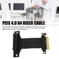 thumbnail image 3 of Graphics Card Extension Cable Gen 4 GPU PCIe 4.0 X4 Riser Cable 8GB s 90 Degree Black ABS and PCB Male to Female Adapter Card for PC Cases, Servers, Extreme Games, 3 of 7