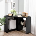thumbnail image 3 of Ginatex Corner Computer Desk, Space-saving Triangular Writing Desk, Multi-functional Console Table for Small Space in Home Office, Black, 3 of 8