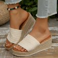 thumbnail image 2 of Mepaouo Sandales à Talon Compensé pour Femmes, à Enfiler, Espadrilles, Plateforme, Été, Plage, Marche, Chaussures à Semelle Plate, 2 of 7