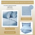 thumbnail image 5 of 400 Thread Count Egyptian Cotton Twin Duvet Cover Set Solid  Hunter Green, 5 of 5