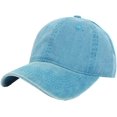 thumbnail image 1 of LinYooLi Retro Solid Baseball Cap for Women Men Trendy Denim Feel Soft Adjustable Skullcap Hats All Season Casual, 1 of 5