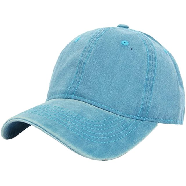 LinYooLi Retro Solid Baseball Cap for Women Men Trendy Denim Feel Soft Adjustable Skullcap Hats All Season Casual