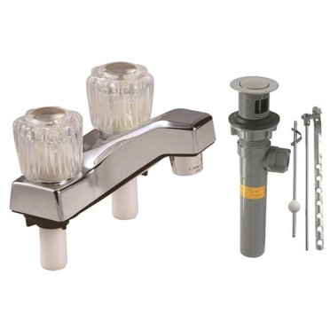 Home Plus 45273 Traditionnel Chromé Deux Poignées Robinet de Lavabo 4