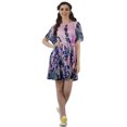 thumbnail image 2 of Moomaya Moss Georgette Bell Sleeves Short A-Line Printed Summer Dress For Women, 2 of 4