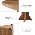 thumbnail image 4 of Garvee 47" Round Dining Table, Kitchen Table for 4-6 People, Circle Tables with Sturdy Pedestal Base, Space Saving Dinning Room Furniture for Living Room, Kitchen, Apartment, 4 of 7