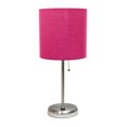 thumbnail image 1 of LimeLights Stick Lamp with USB charging port and Fabric Shade, 1 of 9