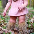 thumbnail image 3 of Faithtur Girl's Faux Fur Leg Warmers Solid Color Soft Cozy Fuzzy Boot Cuff Cover Party Costumes, 3 of 9