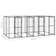 thumbnail image 4 of vidaXL Outdoor Dog Kennel Steel 9.68 m², 4 of 4