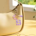 thumbnail image 4 of TopLLC Tools&Home Improvement Initial Letter Keychains For Women Tassel Purple Cute Car Keychain For Wallet Backpack Bag A chopper, 4 of 4