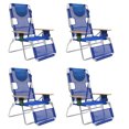 thumbnail image 1 of Ostrich Chaise Longue Extérieure 3-en-1 Inclinable 16 Pouces de Hauteur, Bleue (Lot de 4), 1 of 5