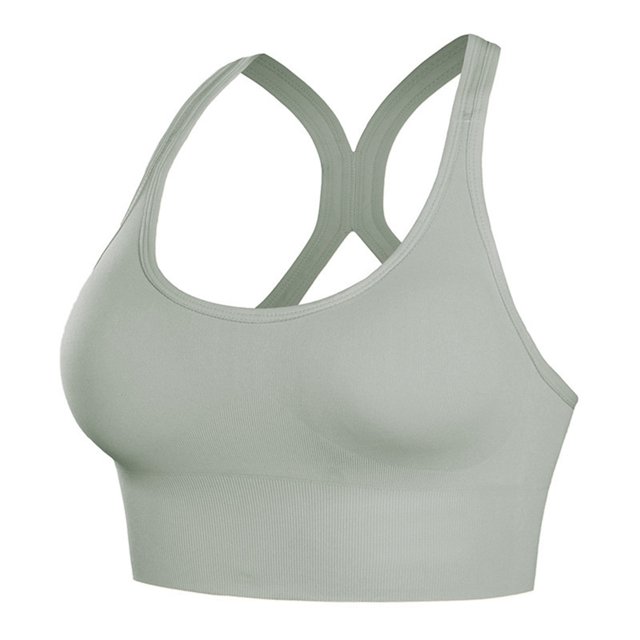 Virmaxy Womens Wireless Bra Solid Color Soft and Comfortable Gathered Large Bra Solid Color Soft and Comfortable Without Steel Rings Gathering To A Large Bra Gray-3 S