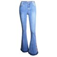 thumbnail image 1 of Jean Classique Rétro Taille Haute Long en Denim à Pattes d'Éléphant, 1 of 1