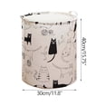 thumbnail image 3 of Fashion Printed Household Foldable Toy Clothing Storage Bag Laundry Basket, 3 of 4