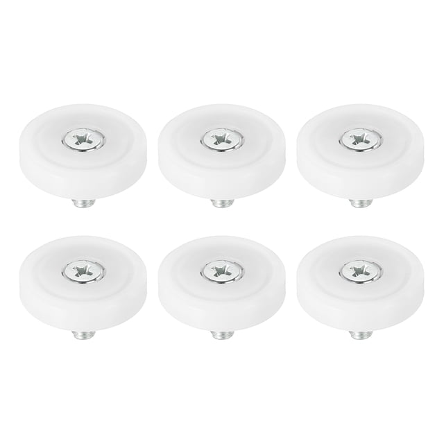 Unique Bargains 29mm Drawer Rollers, 6 Pack Plastic Drawer Pulley Bearing Small Pulley