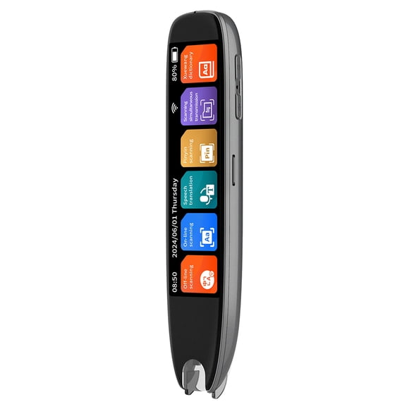 Mistaha Stylet Scanneur Intelligent Portable avec Écran Tactile HD de 3,7 Pouces, Système Android 6.0, 142 Traductions Vocales/balayage en Ligne, 10 Balayages hors Ligne, 12 Langues - Pile au Lithium, Modèle S65