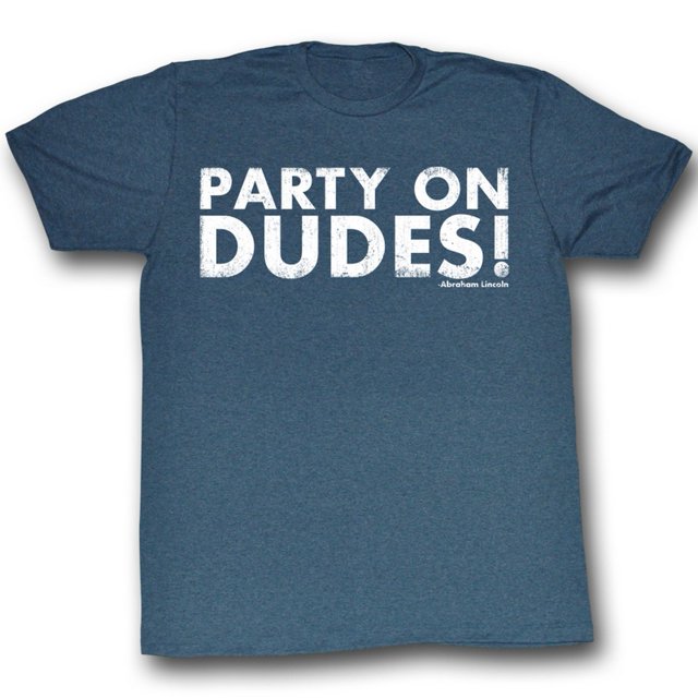 Bill and Ted Partay! T-Shirt pour Adulte Bleu Marine Chiné