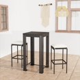 thumbnail image 1 of vidaXL Ensemble de Bar de Jardin 3 Pcs avec Coussins Poly Rotin Noir, 1 of 5
