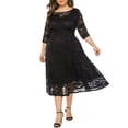 thumbnail image 1 of LSLJS Robe de Soirée Mode Femme Grande Taille Dentelle Creuse avec Poches, Robe Longue, Robes de Cocktail pour Femmes Soirée, 1 of 3