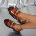 thumbnail image 4 of Womens Summer Shoes Thick Cushioned Solid Loafers with Elevated Sole, 4 of 8