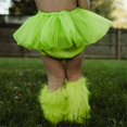 thumbnail image 4 of Faithtur Girl's Faux Fur Leg Warmers Solid Color Soft Cozy Fuzzy Boot Cuff Cover Party Costumes, 4 of 4