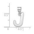 thumbnail image 4 of Diamond2Deal 14K White Gold Bubble Letter J Initial Pendant for Women, 4 of 6