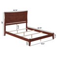 thumbnail image 3 of AFI Metro Queen Solid Wood Panel Bed with USB Charging Station in Walnut, 3 of 9