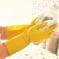 thumbnail image 3 of Latex Kitchen Gloves - Long Cuff, Non-Slip, PVC Material - for Dishwashing, Cleaning, Household Use, 3 of 4