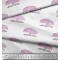 thumbnail image 3 of Soimoi Japan Crepe Satin Fabric Tree Block Fabric Prints by Yard 42 Inch Wide, 3 of 3