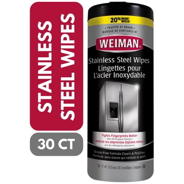 Weiman Stainless Steel Wipes, 30 CT