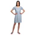 thumbnail image 2 of Moomaya Chemise de Nuit à Manches Courtes Imprimée pour Femmes, Col Rond, en Coton, Vêtement de Nuit, 2 of 5
