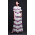thumbnail image 2 of Bimba Robe Longue en Rayonne Shibori Teinture sur Nœuds pour Femmes Boho Plage Cocktail Fête Maxi Fendue - Grand, 2 of 6