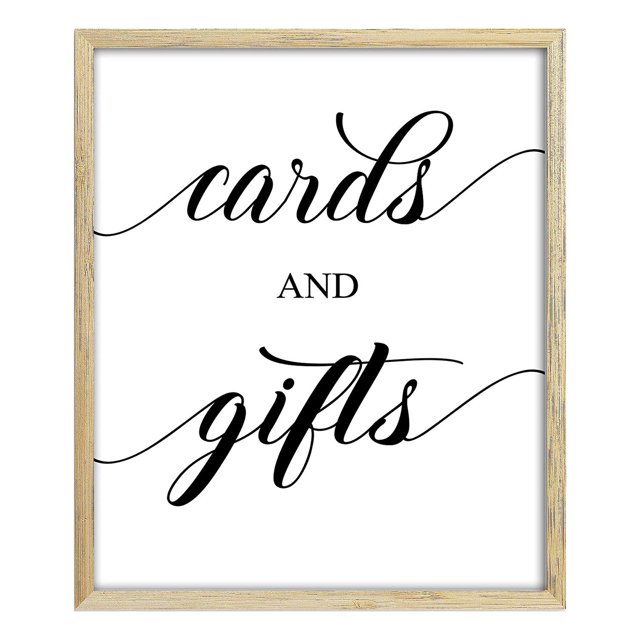 cards and gifts Wedding Dcor Sign, Calligraphy Party Print Wedding Signage - 3 Sizes Available (Frame Not Included)