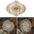 thumbnail image 3 of Luckyn Cotton Crochet Lace Tablecloth Floral Table Runner Cover Dustproof Table Doilies 1 Pcs, 3 of 5