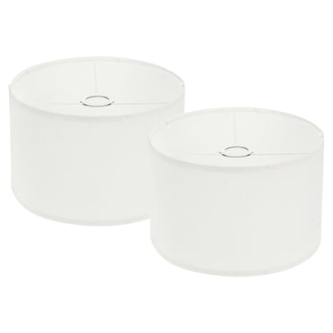 Abat-jour Ensemble de 2 Abat-Jour Tambour 12"x12"x8" Abat-Jour en Lin Assemblage Facile, Beige