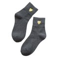 thumbnail image 1 of WEAIXIMIUNG Silicone Socks Women Fashion Solid Gold Short Socks Embroidered Socks Mid Calf Socks, 1 of 3