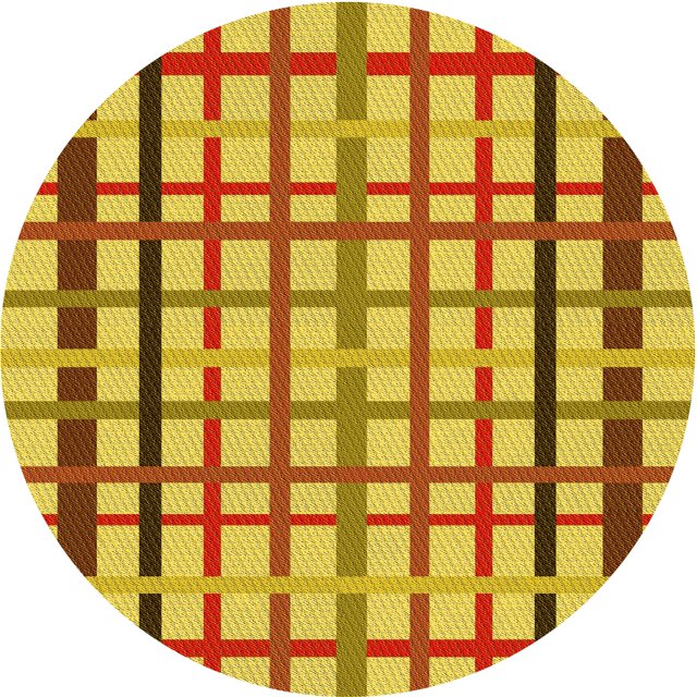 Ahgly Company Tapis d'Intérieur Ronds Transitionnels Jaunes Lavables à la Machine, 5 Pieds Rond