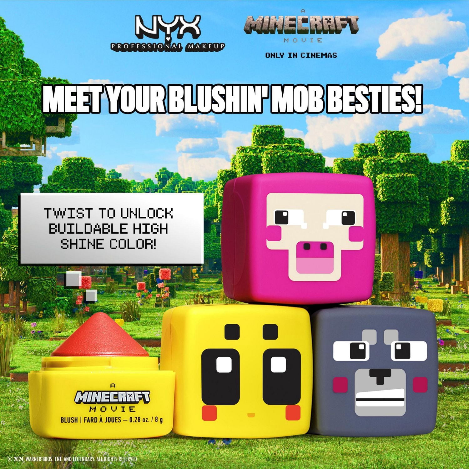 NYX Professional Makeup Baume à joues Cheeky Mob UN FILM MINECRAFT