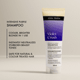 thumbnail image 3 of John Frieda Violet Crush Shampooing Mauve Intense pour Corriger les Reflets Cuivrés des Cheveux Blonds Naturels et Colorés, 3 of 10