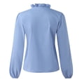 thumbnail image 4 of Qertyioot Femmes Décontracté Manches Longues Col en V Taille Vêtements Femmes, 4 of 7