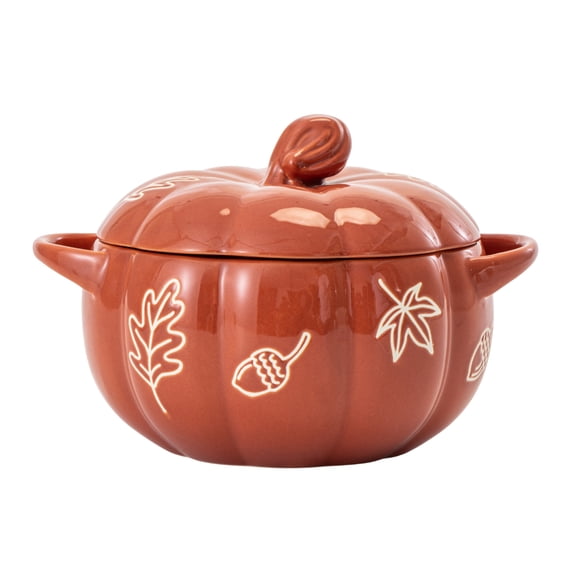 Way to Celebrate Harvest Collection Orange Ceramic Ramekin, 24.5 oz, 1 Piece
