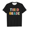 thumbnail image 4 of WEAIXIMIUNG T-Shirts pour Ados Preppy Mode pour Enfants Rentrée Scolaire Saison Imprimé Col Rond Manches Courtes T-Shirt Décontracté Haut (10), 4 of 4