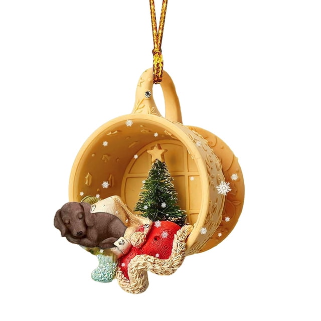 TIELUTT Christmas Tree Decorations Crafts Hanging Decorations Christmas Acrylic Dog Mini Tent Ornament Ornament Easter Garland Decorations with Lights Garland with Lights Christmas Beads on String