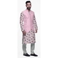 thumbnail image 2 of Atasi Ensemble Kurta Pyjama Imprimé Veste Col Mandarin Chemise Ethnique Traditionnelle, 2 of 5
