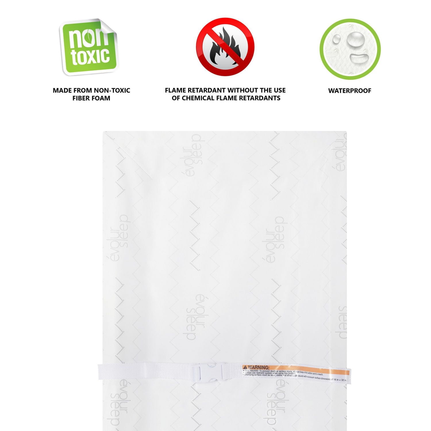 Evolur 3-Sided Contour Changing Pad with 2 cotton covers, Model #286