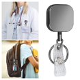 thumbnail image 2 of 1Pcs Pull Keyring Retractable Strong Clamping Portable Heavy Duty Square ID Badge Holder for Home, 2 of 10