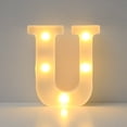 thumbnail image 1 of Vaidha Alphabet LED Letter Lights Light Up White Plastic Letters Standing Hanging A-M, 1 of 3