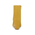 thumbnail image 2 of BLISSFUL STEP Bottines à Talon Bloc à Bout Rond pour Femmes avec Fermeture Éclair Latérale Jaune 8, 2 of 7