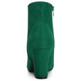 thumbnail image 3 of Unique Bargains Women's Side Zipper Block Heel Ankle Boots, 3 of 6
