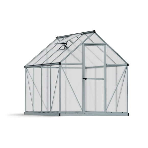 Canopia by Palram Mythos 6' x 8' Twin Wall Greenhouse - Silver